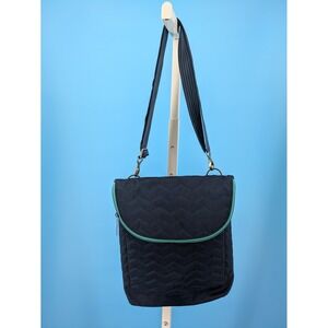 Thirty-One Vary You Convertible Crossbody Backpack Navy Blue Quilted Chevron Bag